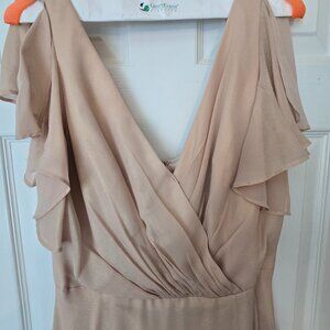 Metallic Dress Nude tone